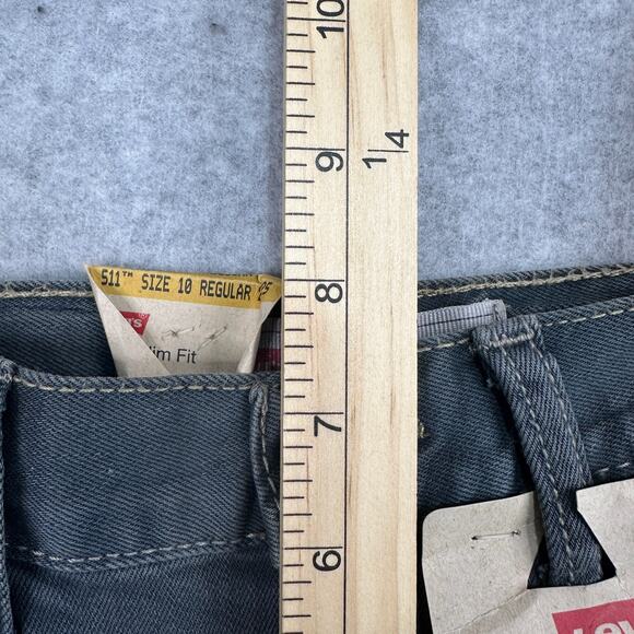 Levi's 511 Jeans Boys 10 Reg (25x25) Gray Slim Fit Adjustable Waist Tapered Leg - Picture 11 of 13